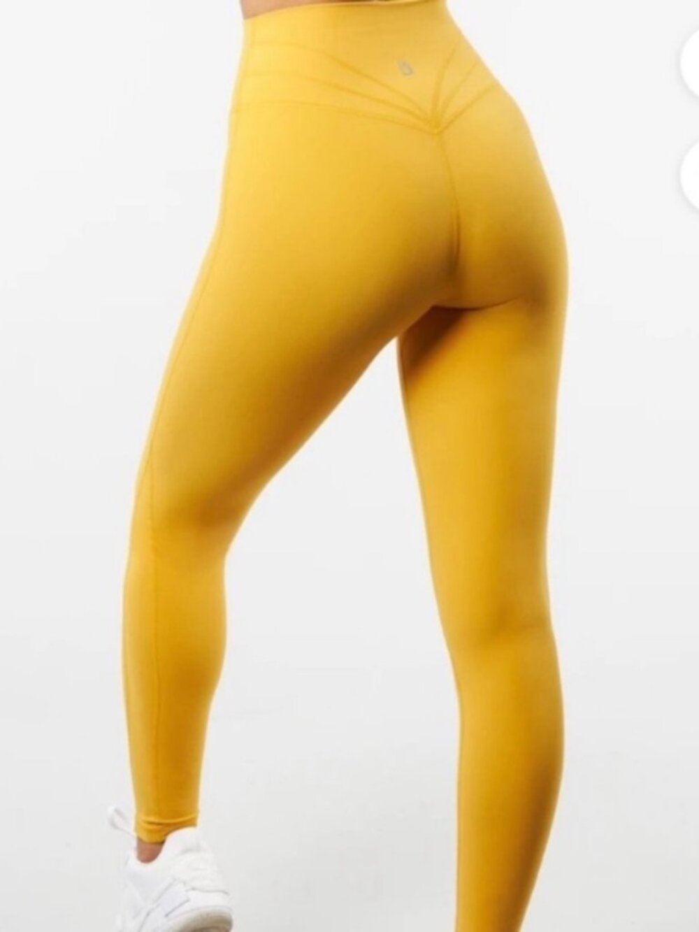 Buffbunny Yellow Nubre Stretch Knit High Rise Leggings Leggings